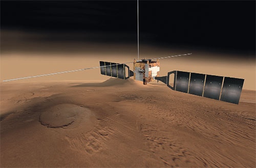 Вода в средней атмосфере Марса