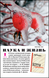 Обложка журнала «Наука и жизнь» №01 за 2016 г.