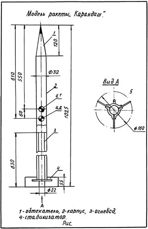 Технология 4 класс чертеж ракеты