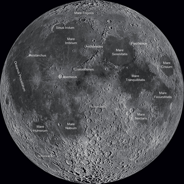 Орфография лунных названий