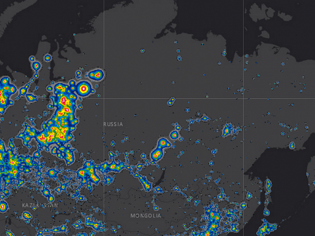 Карта освещенности москвы
